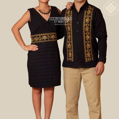 Duo Flor de Calabaza Negro