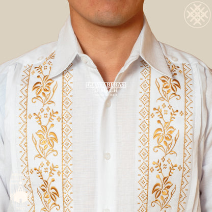 Guayabera Flor de Calabaza Blanca