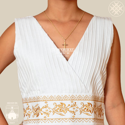 Vestido Flor de Calabaza Blanca