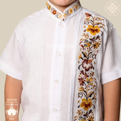 Guayabera Colibrí Café Niño