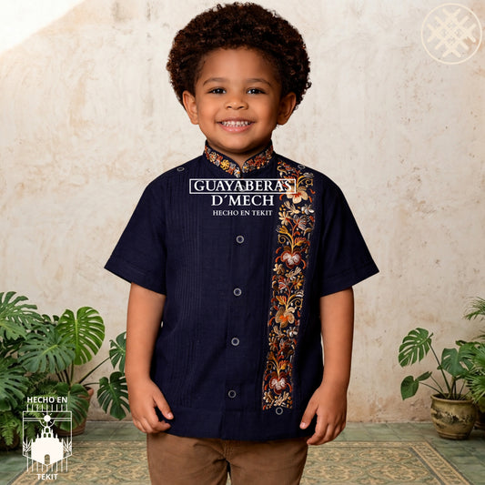 Guayabera Colibrí Marino Niño