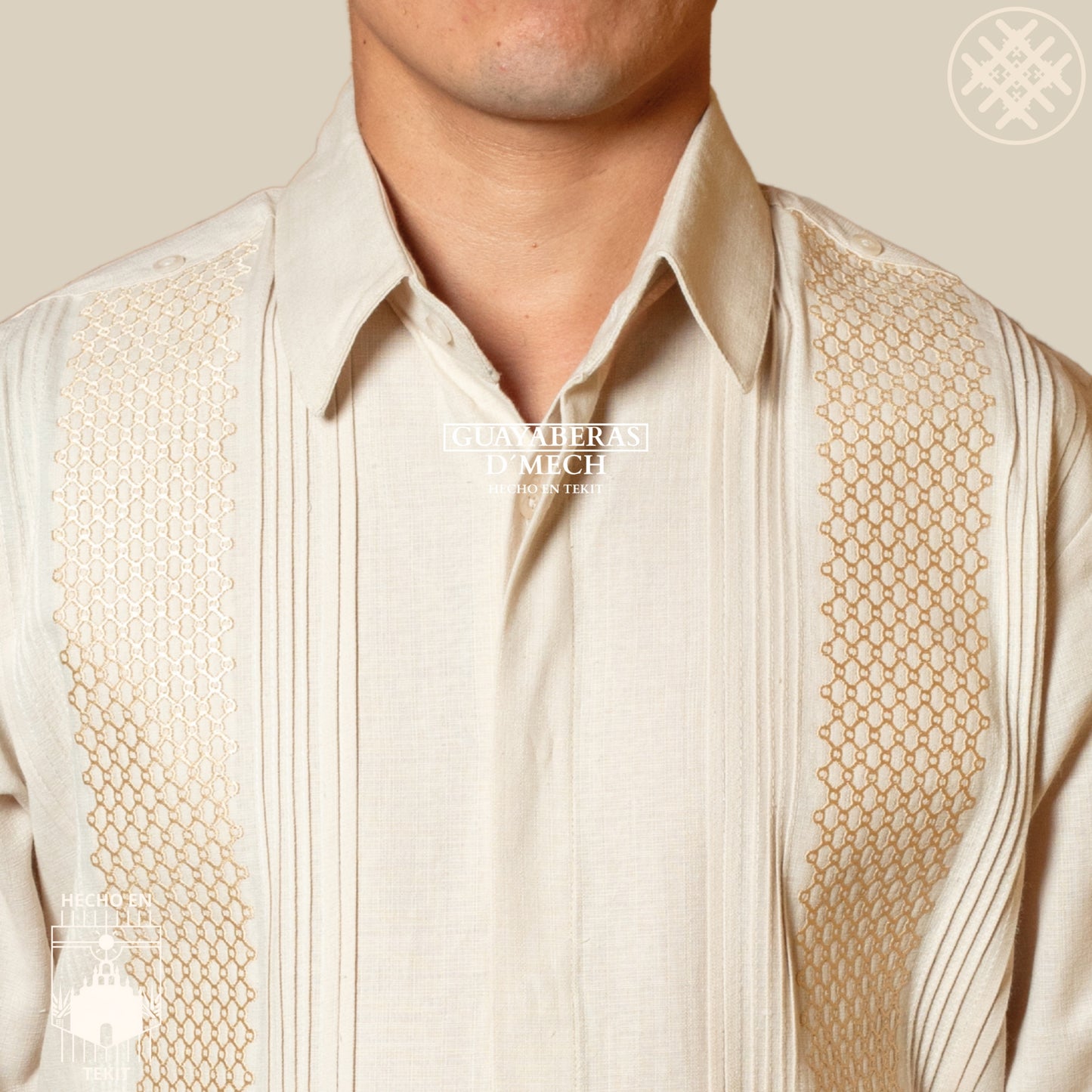 Guayabera Panal Caqui
