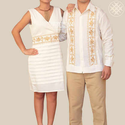 Duo Flor de Calabaza Hueso