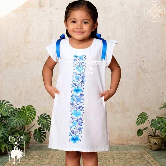 Vestido Colibri Azul Niña