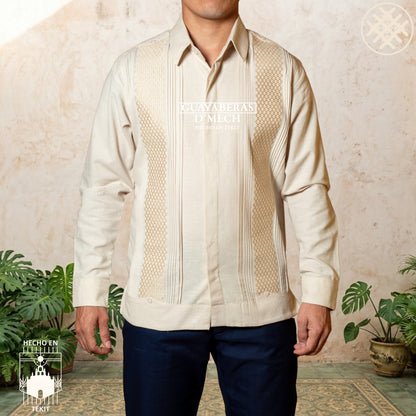 Guayabera Panal Caqui