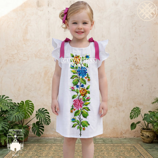 Vestido Primavera Rosas Niña