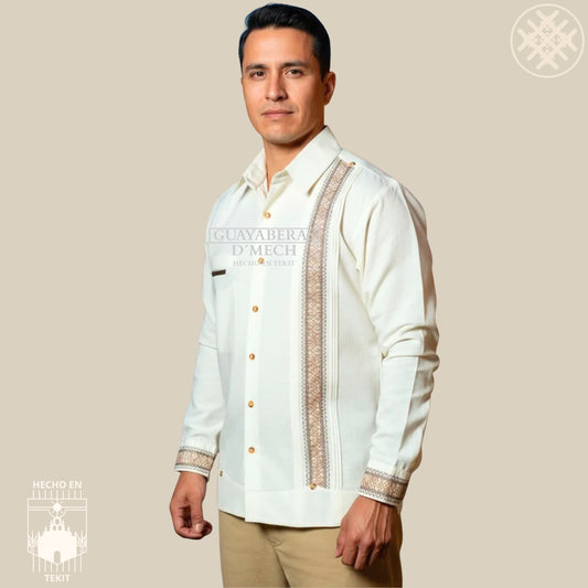 Guayabera Calderón Hueso