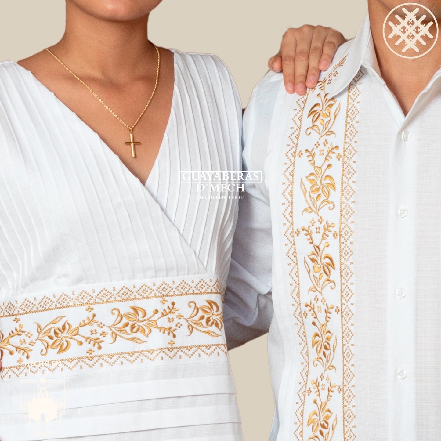 Duo Flor de Calabaza Blanco