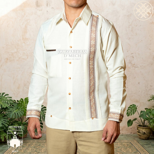 Guayabera Calderón Hueso