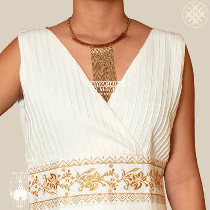 Vestido Flor de Calabaza Hueso