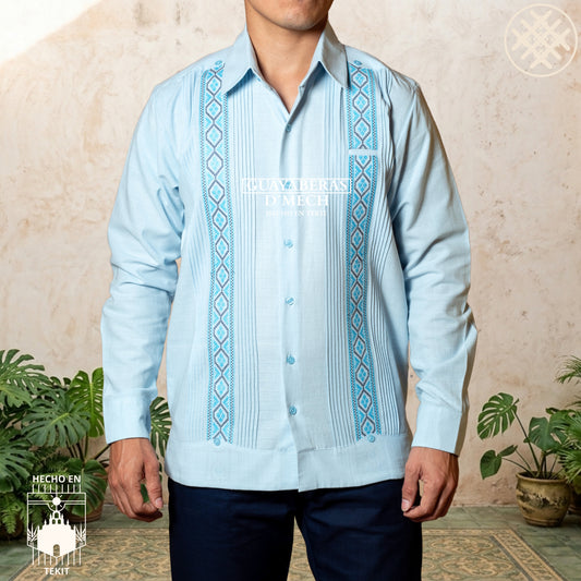 Guayabera Calderón Azul
