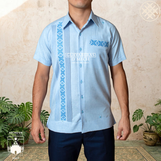 Guayabera Oaxaca Azul