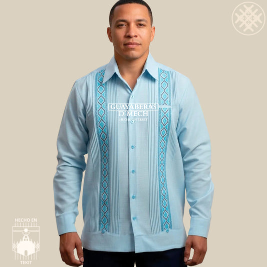 Guayabera Calderón Azul