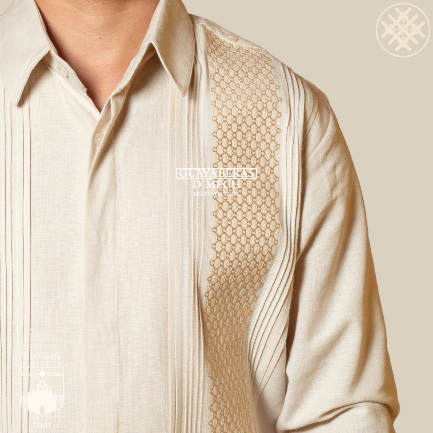 Guayabera Panal Caqui