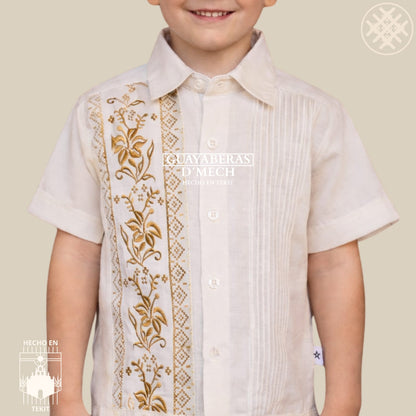 Guayabera Flor de Calabaza Hueso Niño