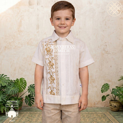 Guayabera Flor de Calabaza Hueso Niño